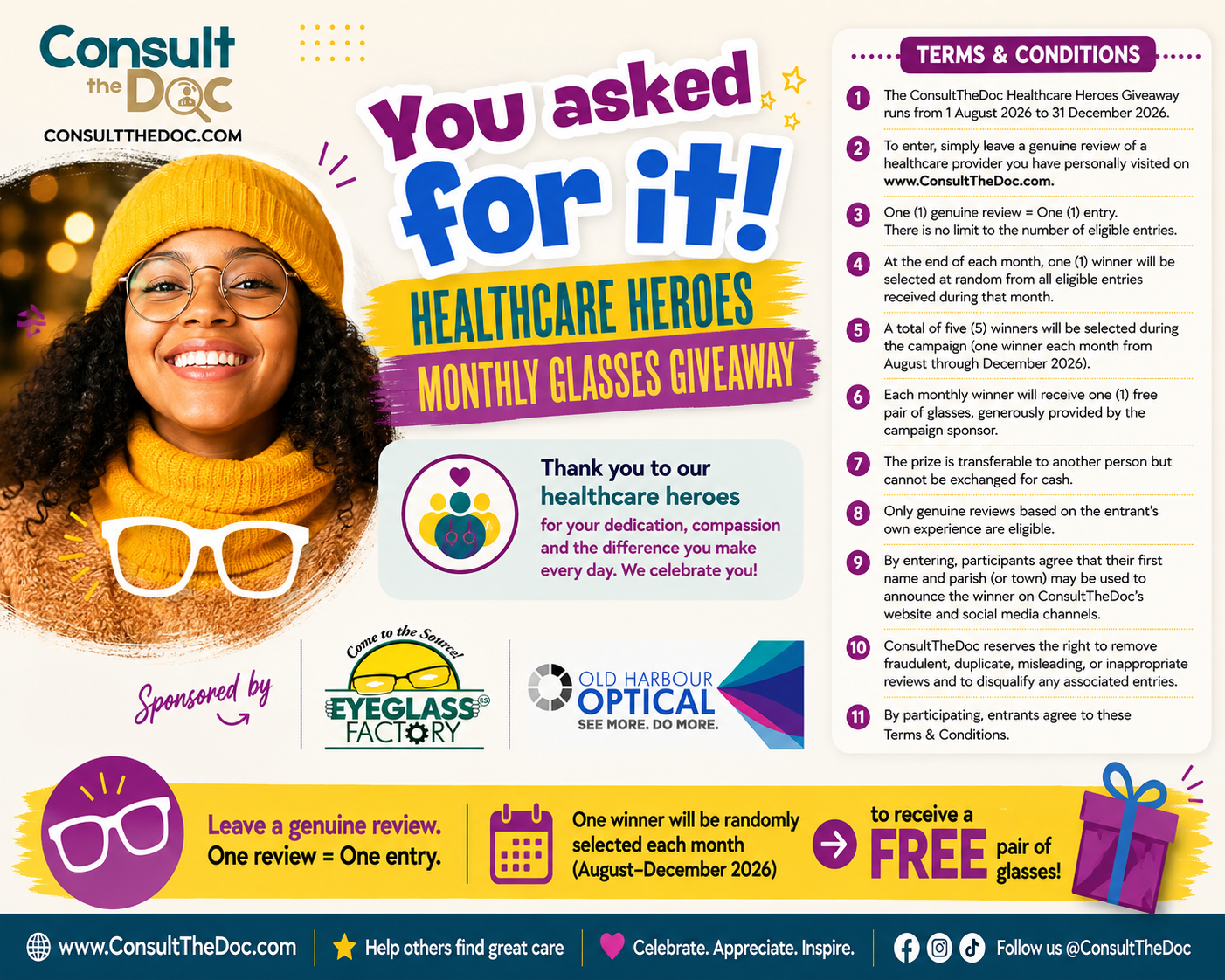Healthcare Hero Free glasses Promo